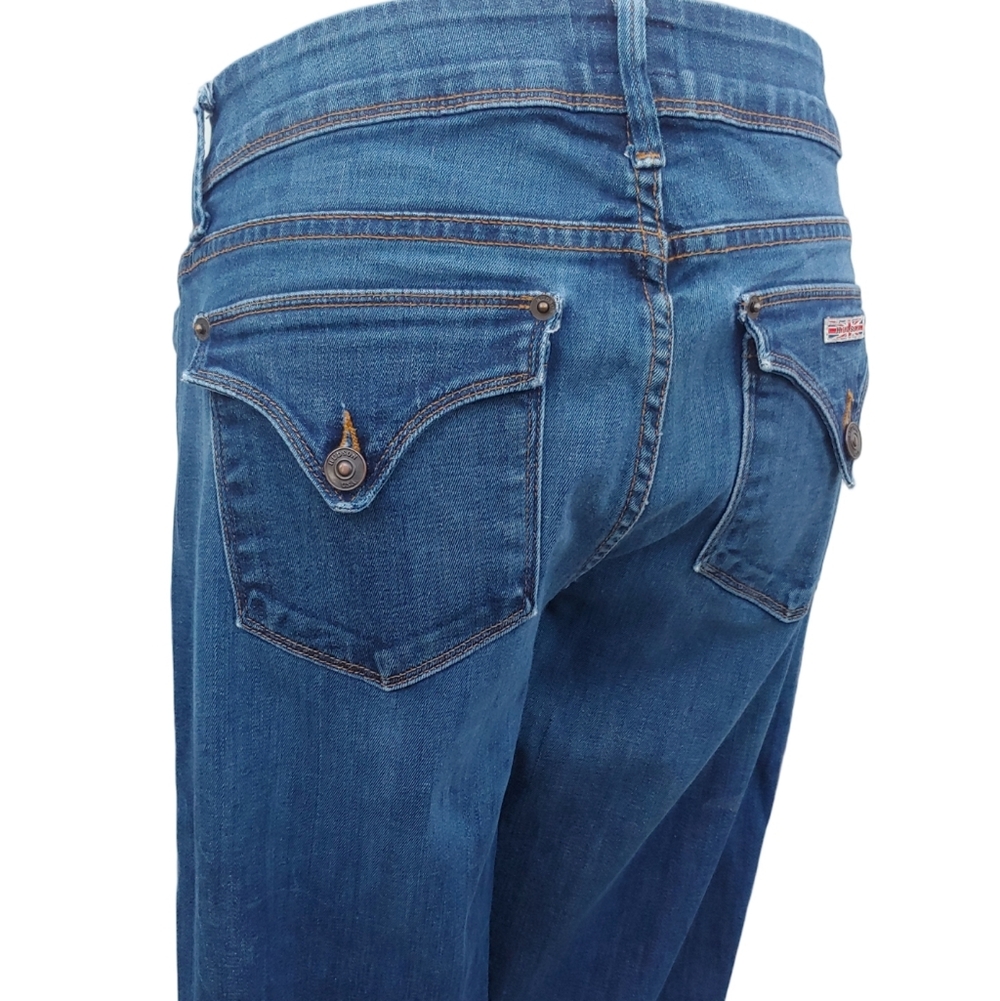 Hudson Flap Pocket Bootleg Blue Jeans Mid Wash Denim Women's size 30 - Picture 12 of 17